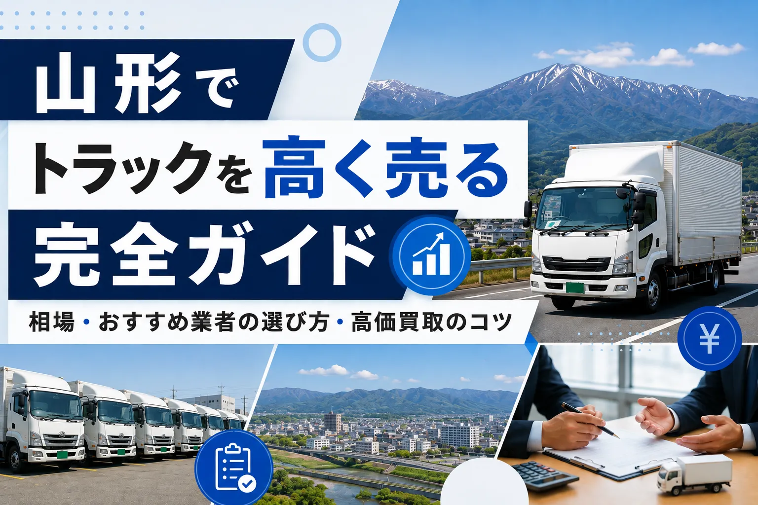 山形県でトラックを高く売る完全ガイド|相場・おすすめ業者の選び方・高価買取のコツ
